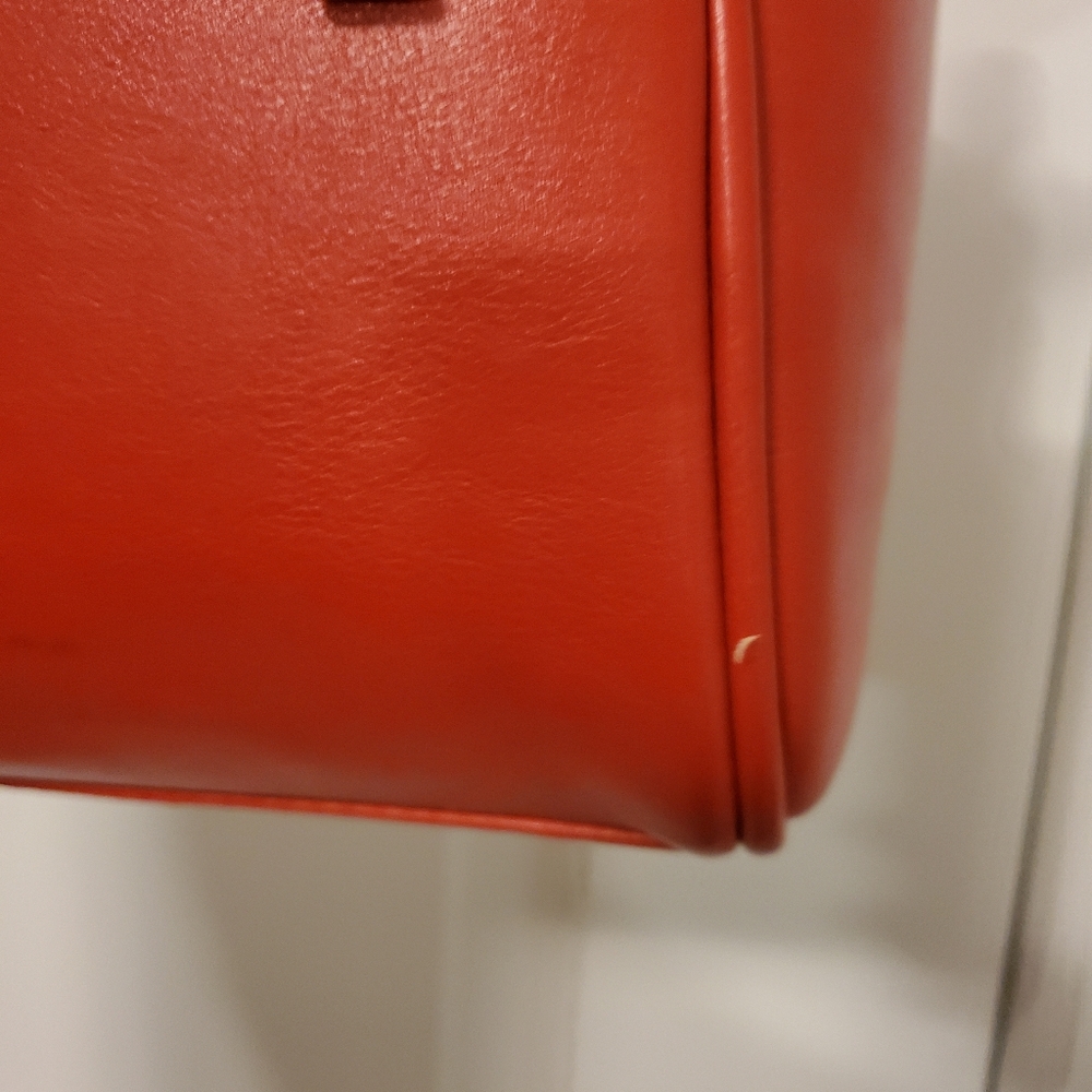 Red Faux Leather Shoulder Bag Cross Body Purse - Picture 11 of 16